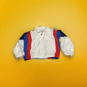 Sergio Tacchini White Track Jacket with Red & Blue Panels